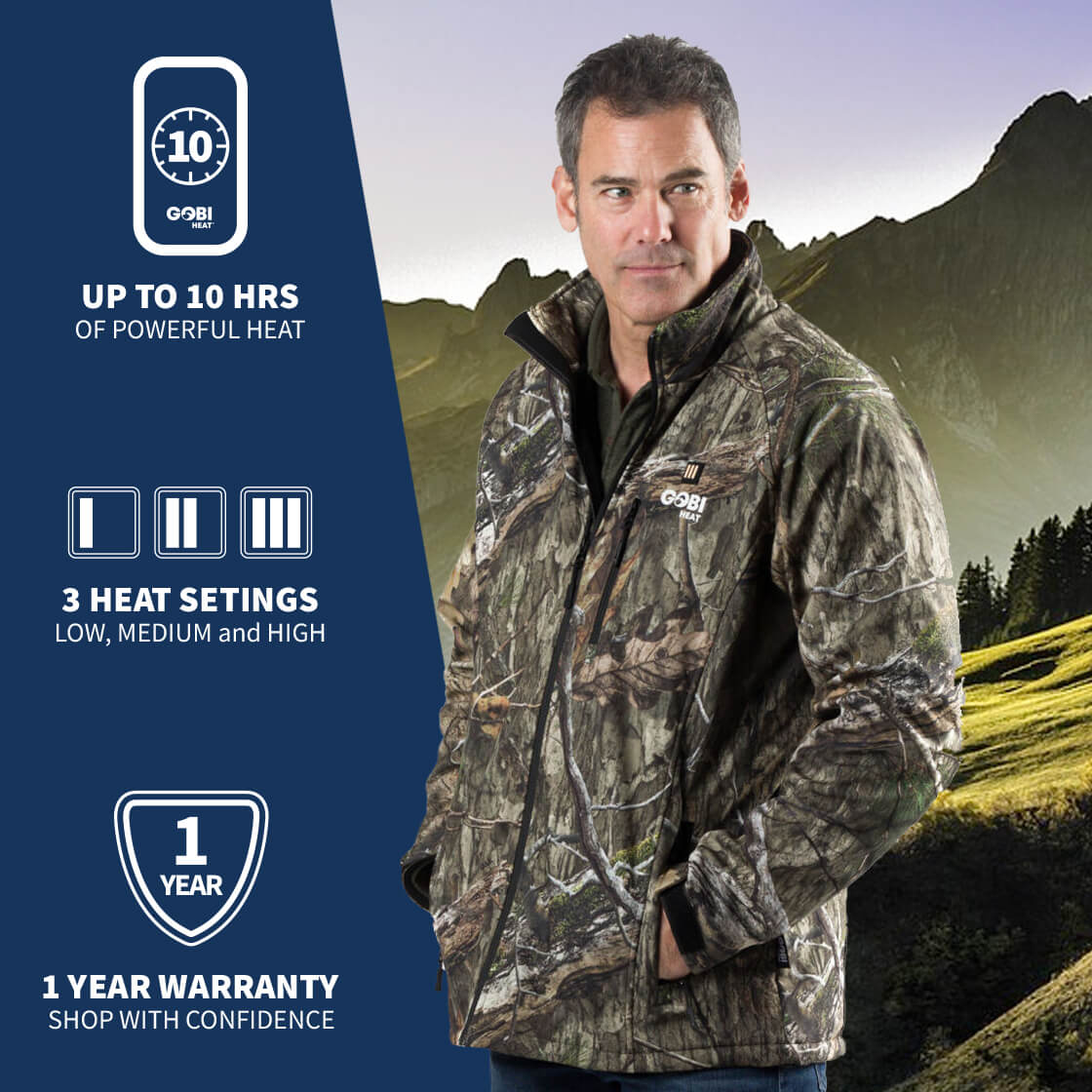 Sahara Men's Heated Hunting Jacket - Mossy Oak Camo - Image 8