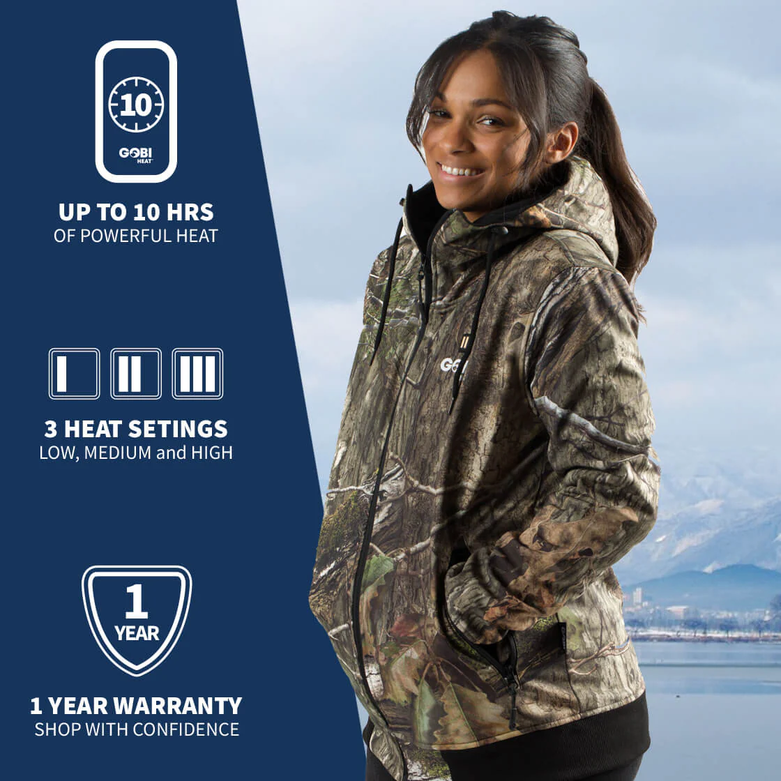 Shadow Women's Heated Hunting Hoodie - Available in Mossy Oak® and Real Tree® - Image 5