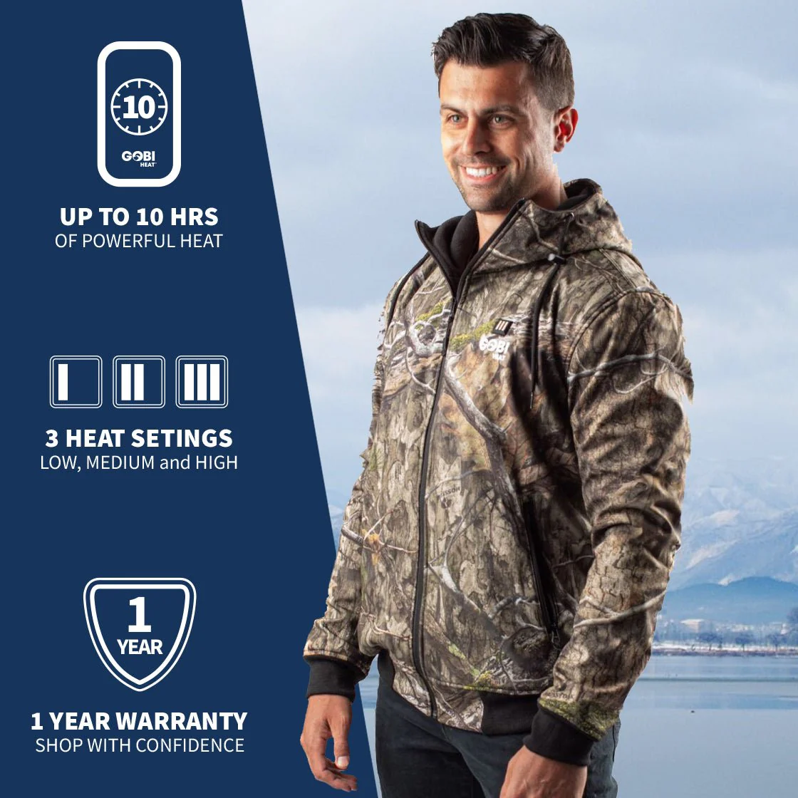 Shadow Men's Heated Hunting Hoodie - Available in Mossy Oak® and Real Tree® - Image 5